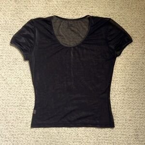 Dolce & Gabbana sheer nylon cap sleeve top XS